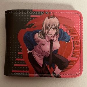 Chainsaw Man Power Faux Leather Wallet Pink Grey New Anime Manga Show